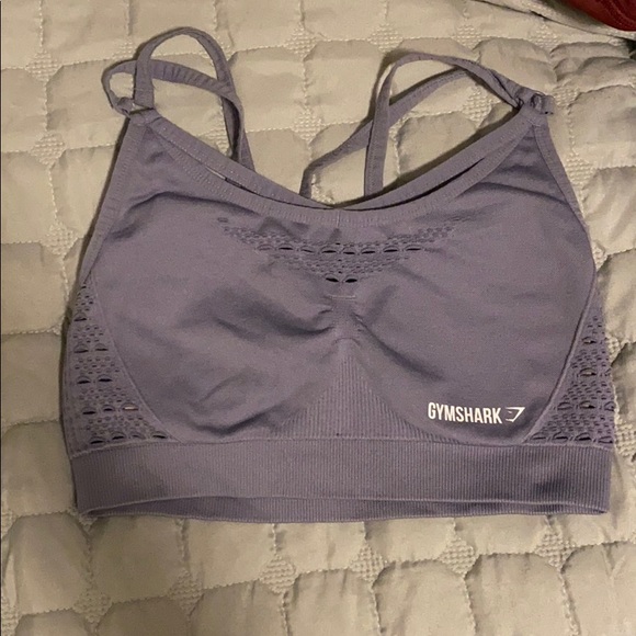Gymshark Energy+ Seamless Sports Bra Steel Blue - Picture 2 of 2